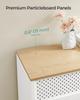 Floor Standing Storage Cabinet with Door, Adjustable Shelf, Space-Saving Sideboard, White