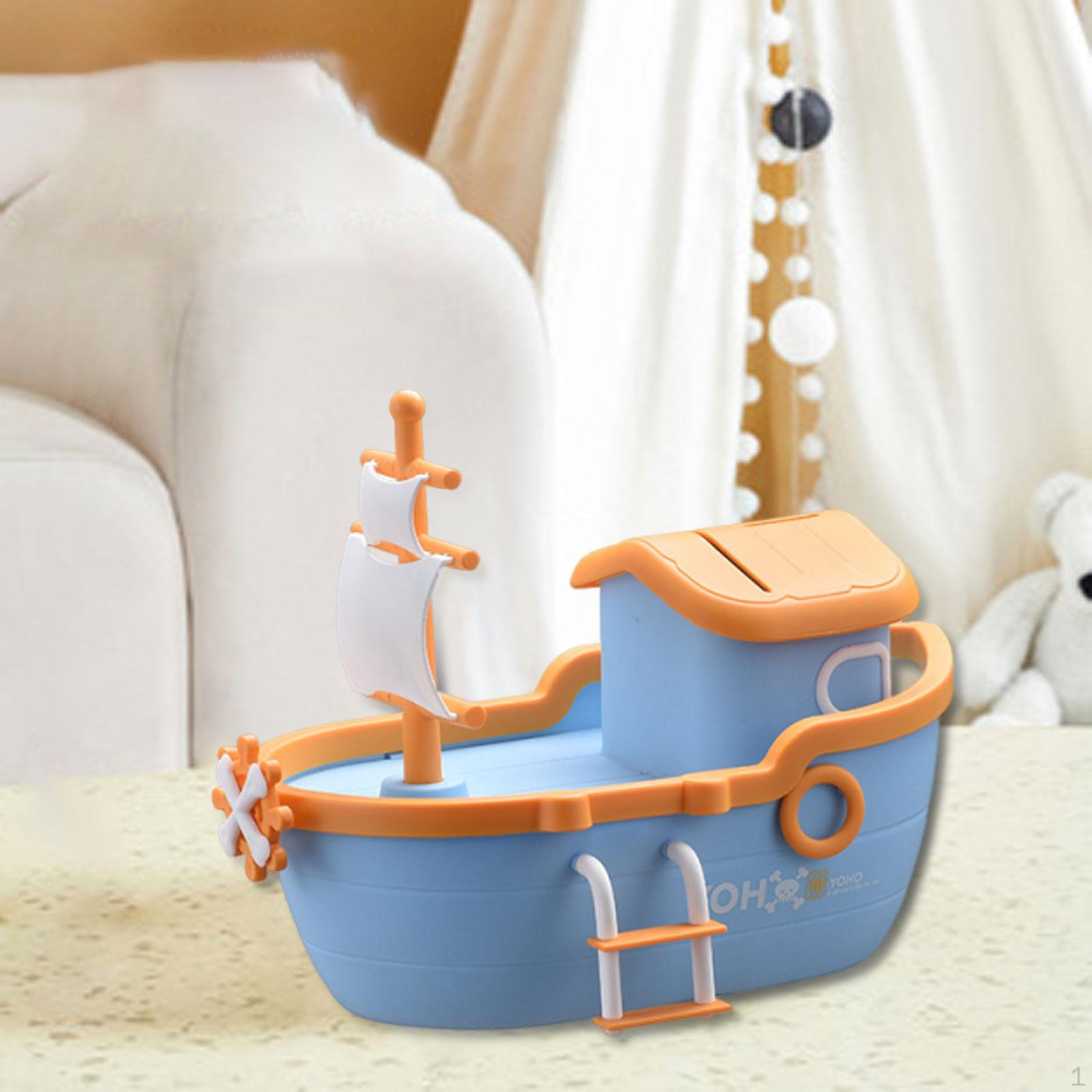 

Копилка, денежная коробка, центральный элемент стола, подарок, украшение, скульптура пиратского корабля для дома, офиса, спальни оранжевый