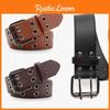 Punk Style Street Double Row Hole Women Casual Belt For Daily Versatile