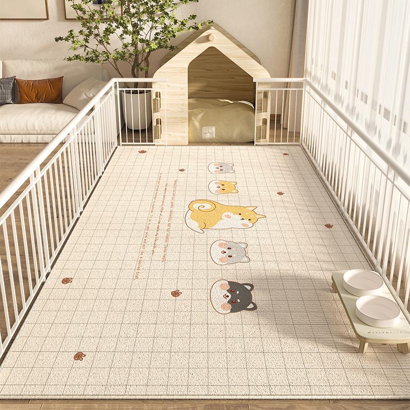 VIKAMA Pet Petting Park Floor Mat Enclosure Area Floor Is Waterproof For Dog Food. Easy To Clean And Maintain.