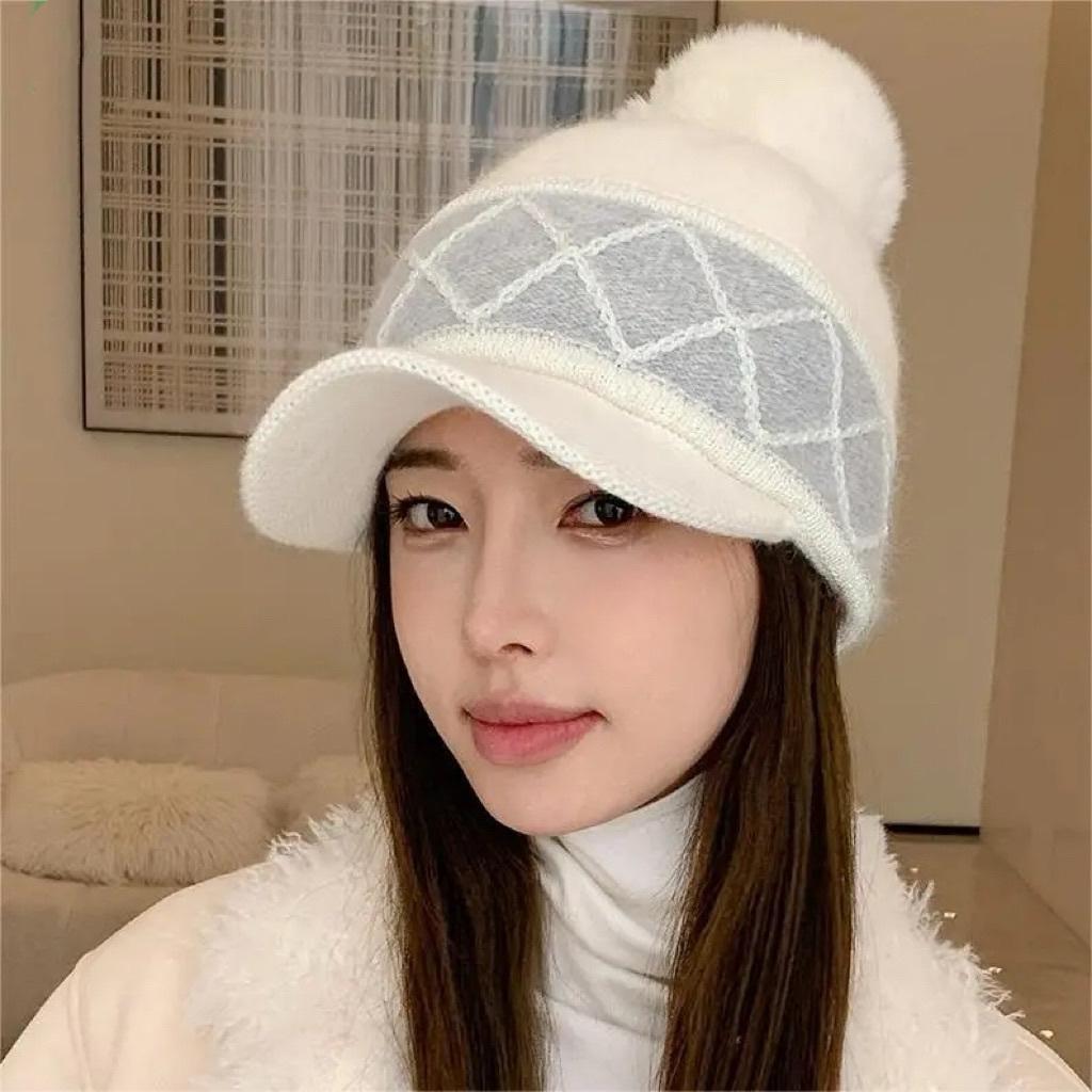 Hat Cold-proof New Winter Velvet Cycling Warm Wool Hat Cap Cap Thickened Ear Protector Knitted Hat