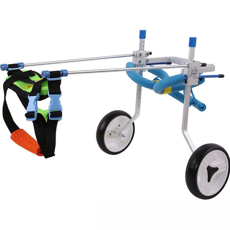 

Aluminum Dog Wheelchair Cats Dogs Walk Cart Scooter for Handicapped Rear Leg Adjustment Disabled Training Pet Trainings Supplies XXS