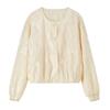 Shangdubila Women's Spring Round-Neck Button-Down Casual Jacket