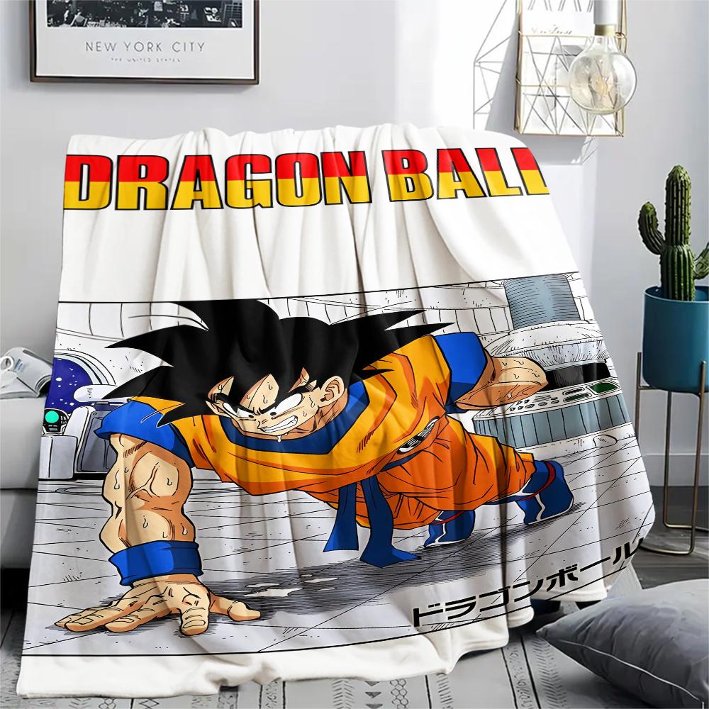Dragon Ball character Print Flannel Blanket High quality Comfortable for All Seasons Home Decor Warmth and Comfort Perfect for Christmas Gifts