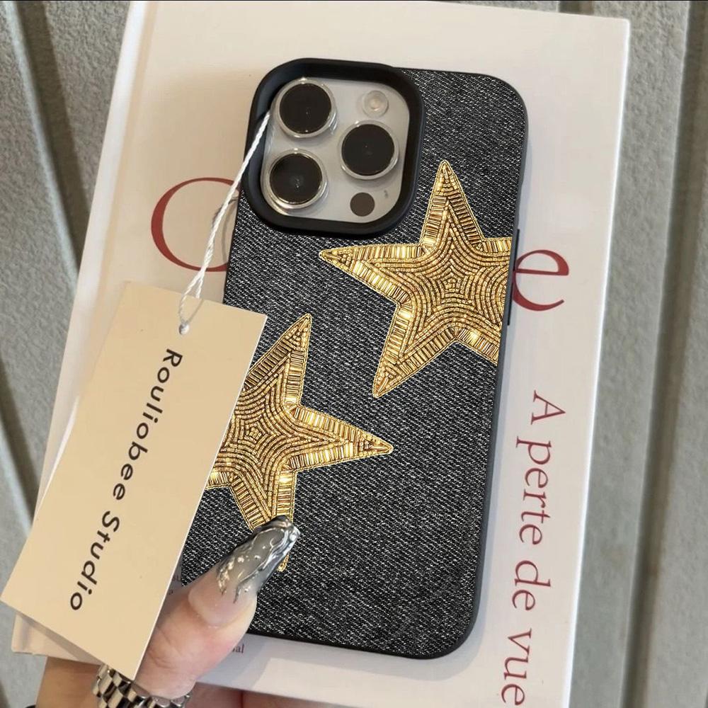 HOT Luxurious Stars Lichee Leather Pattern Phone Case For Redmi Note 14 13 12 11 10 9 8 Pro Plus 4G 5G Shockproof Cover