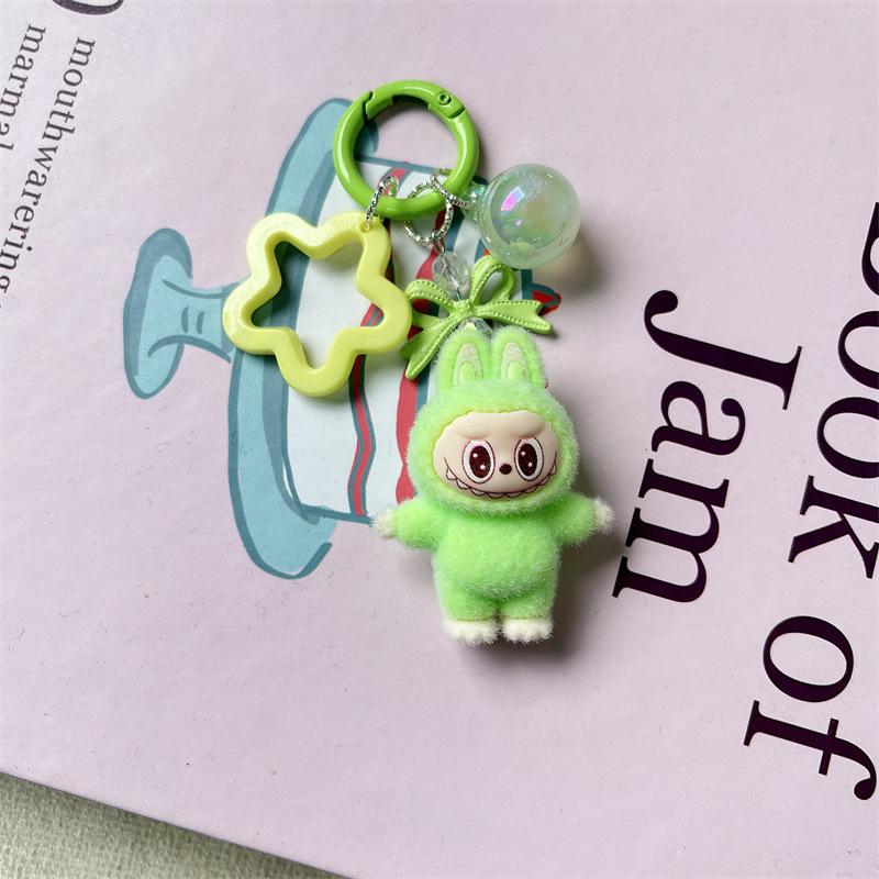 Niedlicher Beflockter Schlüsselanhänger Kleiner Puppenanhänger Trendiges Spiel Studentenpaar Taschenhängezubehör