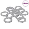 Washers 12 Pcs Silver 10 X 10 X 0.8 Mm Iron