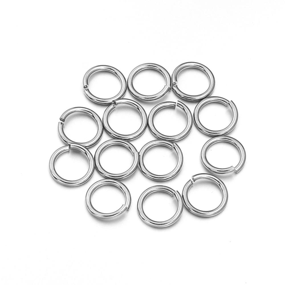 20pcs/lot Multisize Stainless Steel Jump Rings Round Open Ring Split Rings Connectors DIY Keychains Bracelet Jewelry Accessories