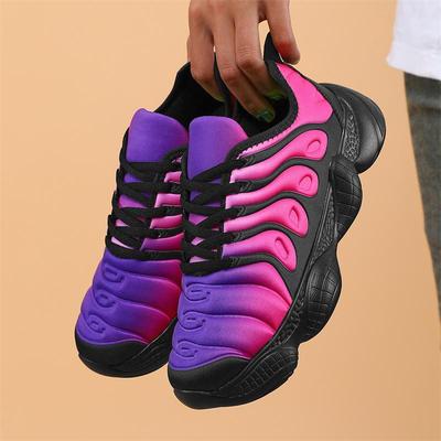 Scarpe da ginnastica da donna alla moda, scarpe con plateau color arcobaleno, scarpe casual da passeggio, comode scarpe da esterno da donna