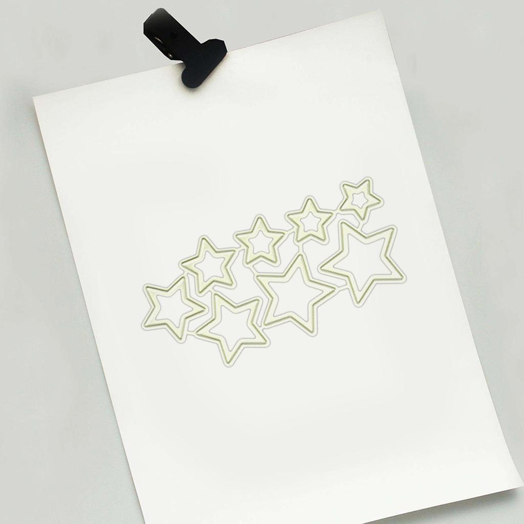 Yıldızlar Metal Kesme Kalıpları Şablon Scrapbooking Kendin Yap Albüm Damga Kağıt Kart El Yapımı Tebrik Kartları için Kabartma Dekor