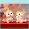 Charming Miniature Cute Little Dragon Figurine Desktop Resin Ornament With Chinese Style