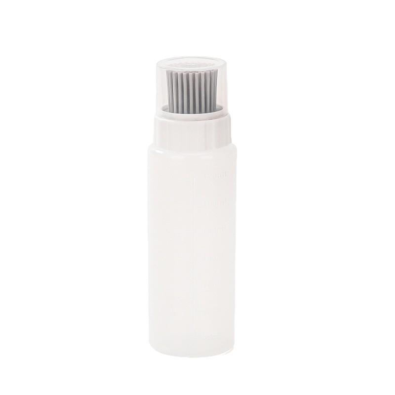 Silicone Oil Bottle With Barbecue Brush Oil Dispenser Bottle Portable Outdoor Picnic Bbq Accessories Kitchen Frying Baking Tools 1PCS