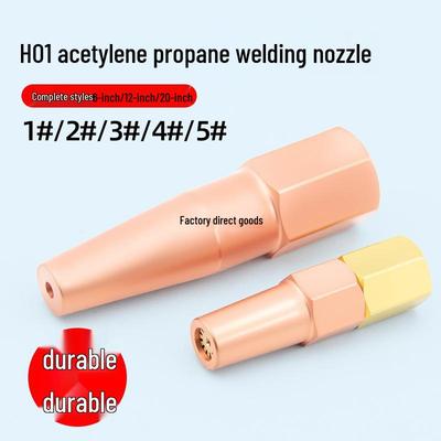 Pure Copper H01-6 Plum Blossom & H01-12 Propane Welding Nozzle for Liquefied Gas, Coal Gas, Acetylene Injection Welding Tips.