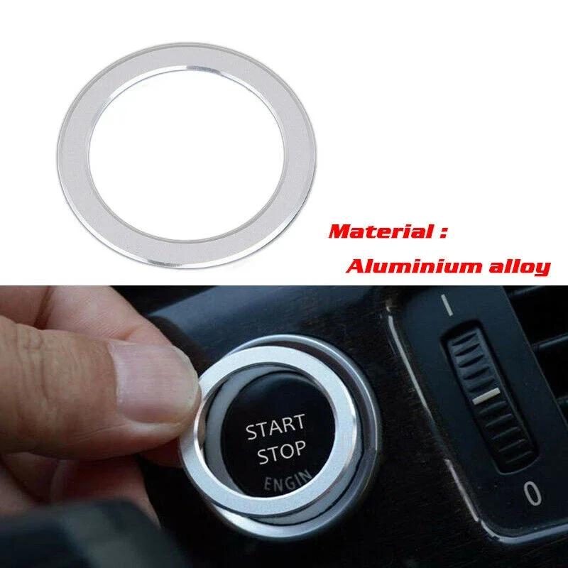 1PCS Start Stop Ignition Push Button Switch Cover For BMW 3 Series E90 E92 E93 Cars One-Key Engine Ring DIY Car Decoration