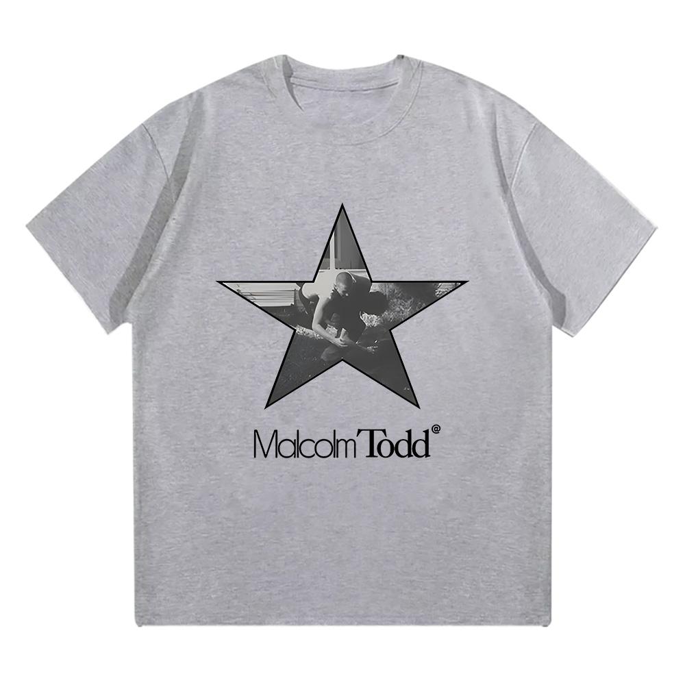 XIXI Fashion Malcolm Todd Ster Logo Grafische T-shirts Katoen Casual Streetwear Tops Dames Heren Ronde Hals Korte Mouw Y2k Ademende Top XL