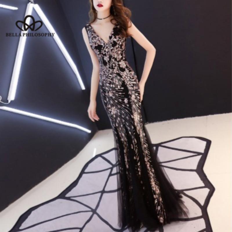 Evening Dress New Banquet Elegant Long Sexy Fishtail Toasting Dinner Dress Cocktail Party Long Dress