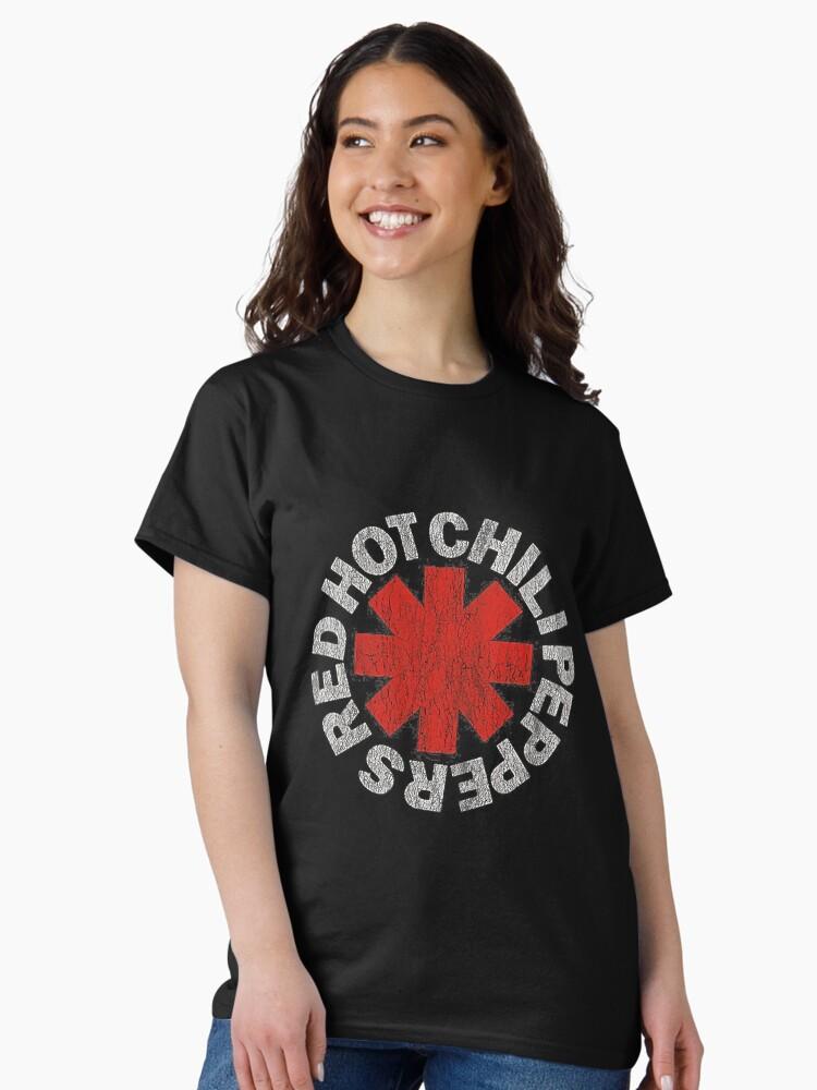 Red Hot Chili Peppers zwart rood heet Essentieel Klassiek T-shirt