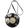 Women'S Personalized Vinyl Record Cosmetic Bag Shoulder Bag Backpack Storage Bag Polyester Travel Storage Bag