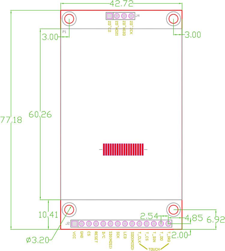 2,4-Zoll SPI LCD TFT Display Modul 240x320 ILI9341