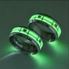 Luminous electrocardiogram titanium steel fluorescent ring women's nightclub focus cool eye