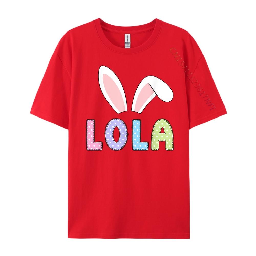 

Cute Lola Happy Easter Bunny Matching Family Outfit Brand Clothing Short Sleeve Tee Punk Style S
