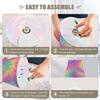 Table Lamp for Bedroom 3 Lighting Modes Night Light Rainbow Tie-dye Desk Lamp for Reading Study Living Room Bedroom Small
