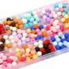 30pcs 8mm Mixed Colors Frosted Acrylic Beads Round Loose Spacer Beads for Necklace Bracelet Keychain DIY Jewelry Craft Making Beads