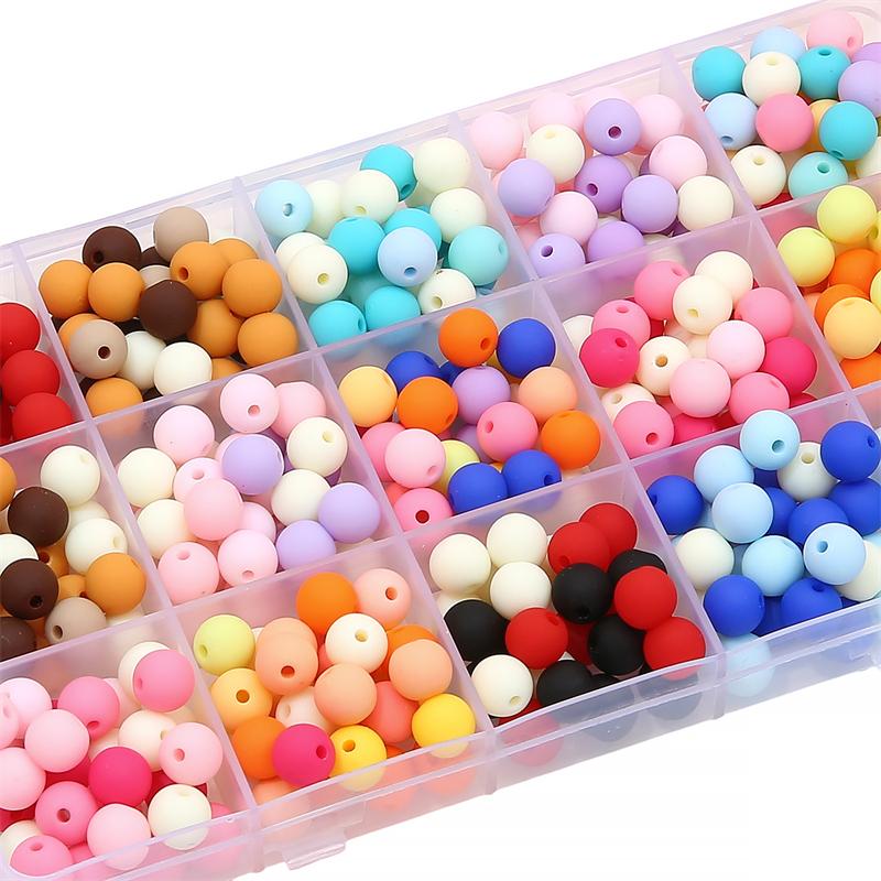 30pcs 8mm Mixed Colors Frosted Acrylic Beads Round Loose Spacer Beads for Necklace Bracelet Keychain DIY Jewelry Craft Making Beads
