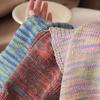 50g/ Roll Practical Gradient Color Wool Yarn Multicolor Handmade Long Velvet Yarn Soft DIY Yarn Ball for Blanket Scarf