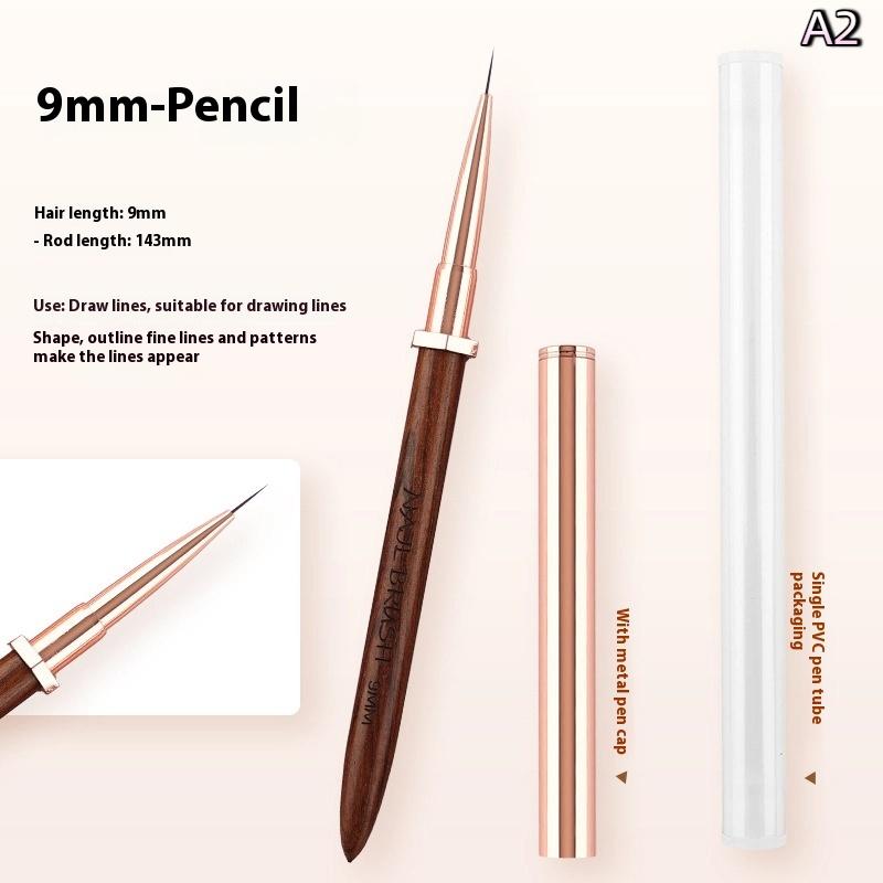 Sandelholz Nagellack Pinsel Ständer Design Malen Nageldesign Stift Detailpinsel Zeichenwerkzeug Maniküre Stift