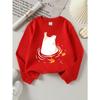 European sizes Girls Crew Neck Sweatshirt Duck Swimming In Water with Fish, Soft Cozy Pullover, Warm Casual Outfit