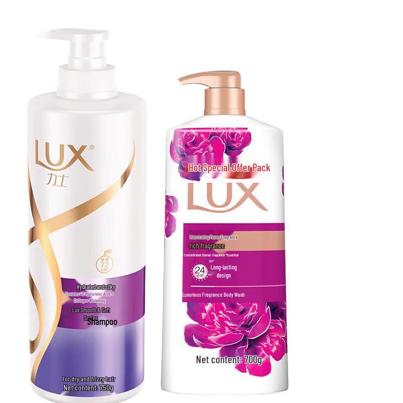 

LUX Watery Smooth Shampoo & Peony Scent Shower Gel Set