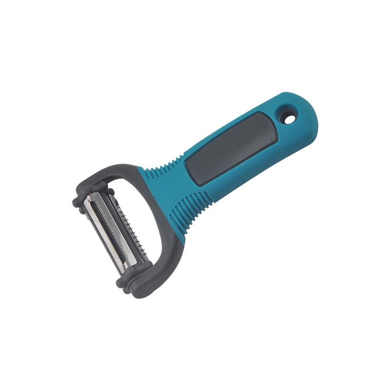 Kitchen Accessories 3 in 1 Rotating Blade Stainless Steel Paring Knife Household Multifunctional Vegetable Fruit Peeler серый