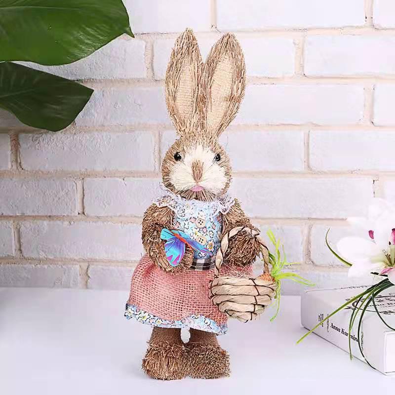 Easter Bunny Cattail Rabbit Ornaments - Home, Mall, and Garden Decor