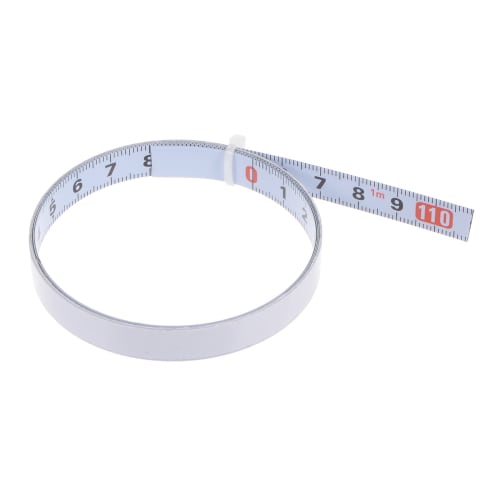 uxcell White Carbon Steel Adhesive Tape Measure with Straight Track Tape, Flat Ruler, 100cm Metric, Left to Right Reading