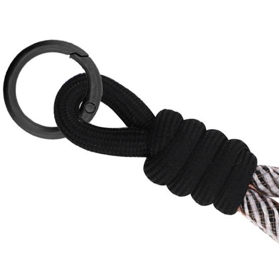 2Pcs Keychain Lanyard Two-Color Design Braided Rope Wrist Strap with Hanging Ring Keys Phone Bag Decor DIY Accessories