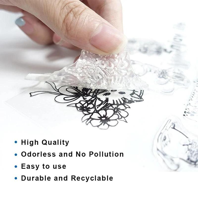 Clear Stamp for Card Making Rubber Stamp Transparent Silicone Stamps for Scrapbooking Photo Album Paper Decorations