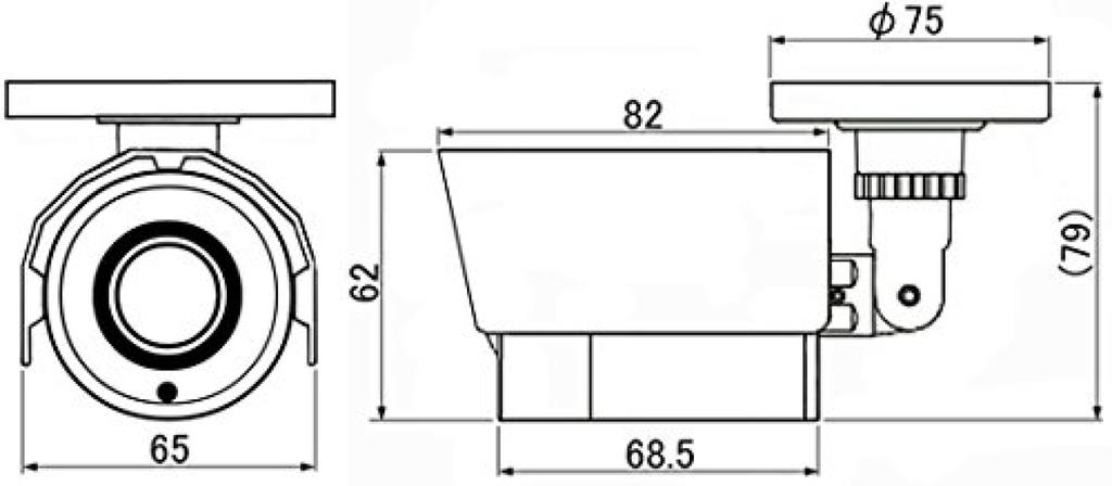 Mothertool Megapixel Waterproof Bullet Type AHD Camera with Ultra Wide Angle Lens Silver 2.1 MTW-S37AHD