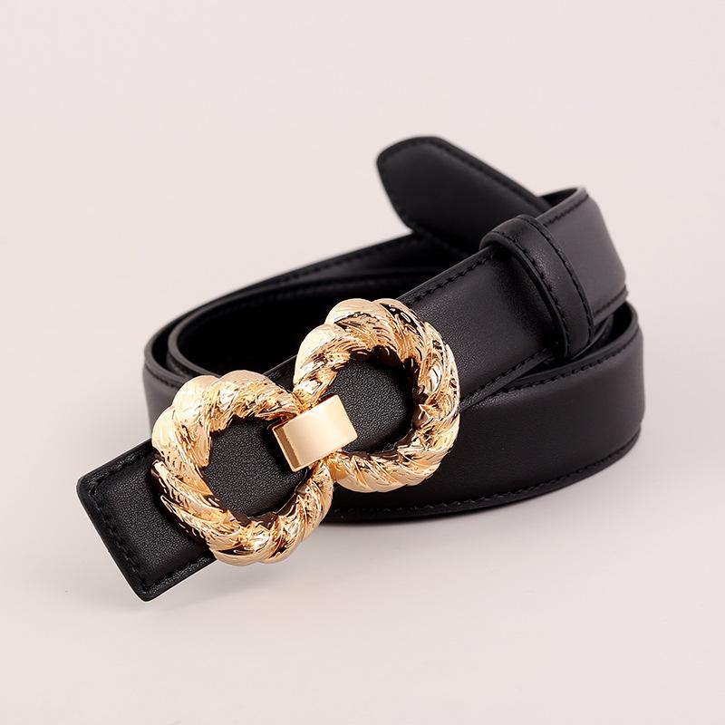 

Women s belt new arrival belt women s first layer cowhide fashioneasiest for match decoration with suit jeans belt 100cm чёрный