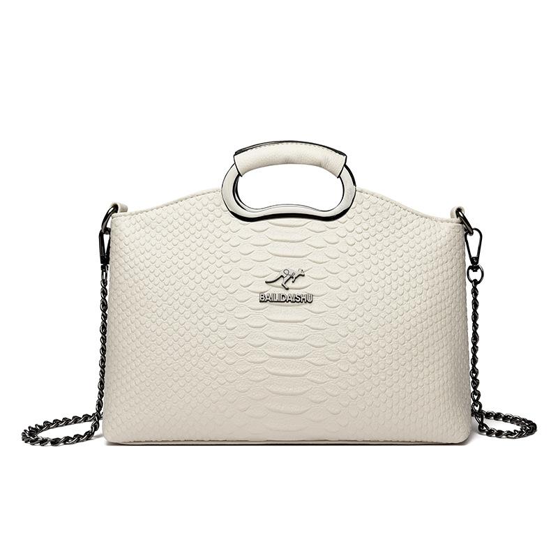 

Сумка-ведро Сумка для среднего возраста Женская одноплечевая сумка через плечо Сумка большой вместимости белый