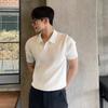 Pánská košile slim-fit - Krátký rukáv, Pletená rayonová tkanina, Jednobarevná, Ležérní styl pro všechna roční období, Ležérní košile | Moderní košile | Pletená