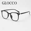 Black TR90 Computer Glasses Anti Radiation Big Square Eyewear Blue Light Blocking Reading Glasses for Women Men