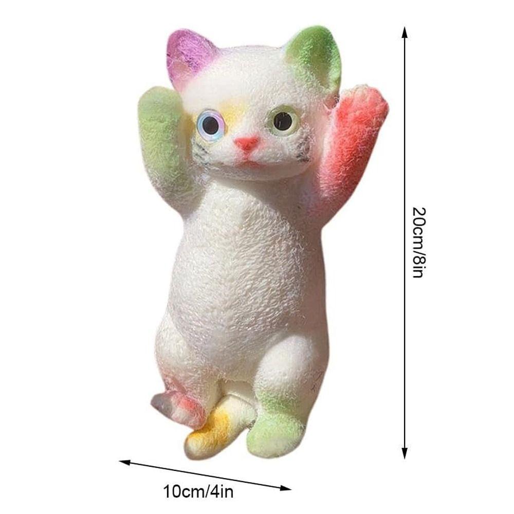 Relieving Stress Squeeze Toy Cute Cat Pattern Reducing Anxiety Squishy Cat Doll Soft Portable