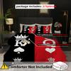 King Queen'S Crown 3D Print Quilt Cover Black Red Color Match Couple Style Bedding Set Home Soft Textiles Duvet Cover Pillowcase