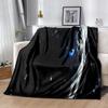 Blue Eye Dragon Fantasy Art Print PosterPrint Blanket, Soft Blanket For Sofa Office Bed And Travelling Daughter Birthday Gift Esj329