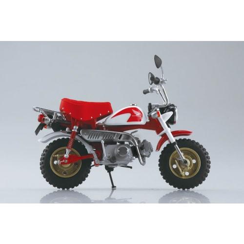 Aoshima Bunka Kyozai Skynet 1/12 Scale Complete Honda Monkey Special Shasta White x Candy Ala Moana Red Motorcycle