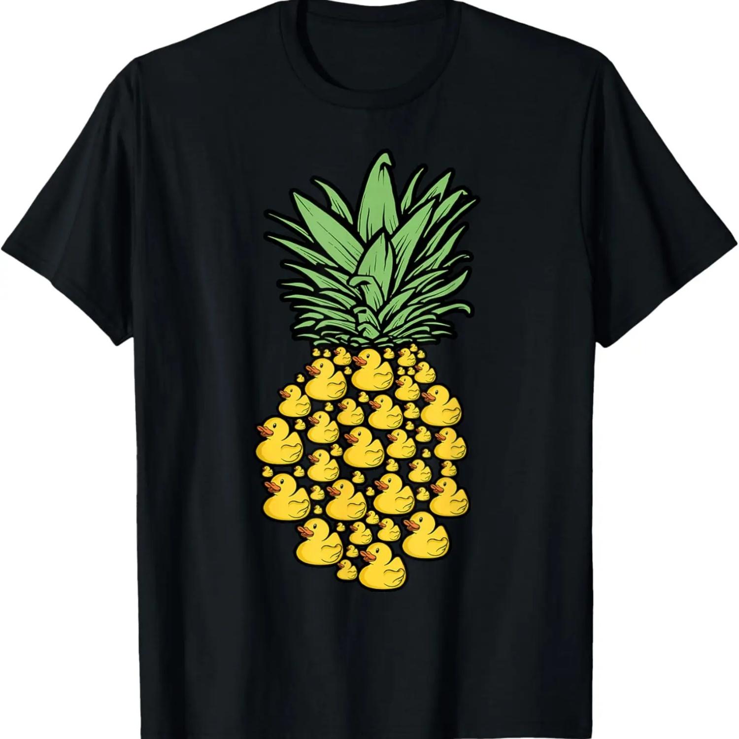 

Pineapple Duck Tropical Fruit Vacation Duck Lover T-Shirt XXXXXL чорний