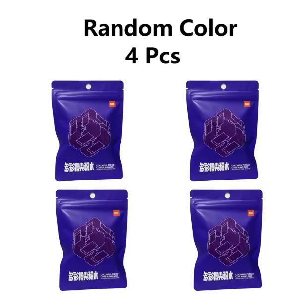 Xiaomi Mitu Colorful Fidget Cube Spinner Seven Surprise Fingertip Building Block Bricks Toy Puzzle Assembling Random Color