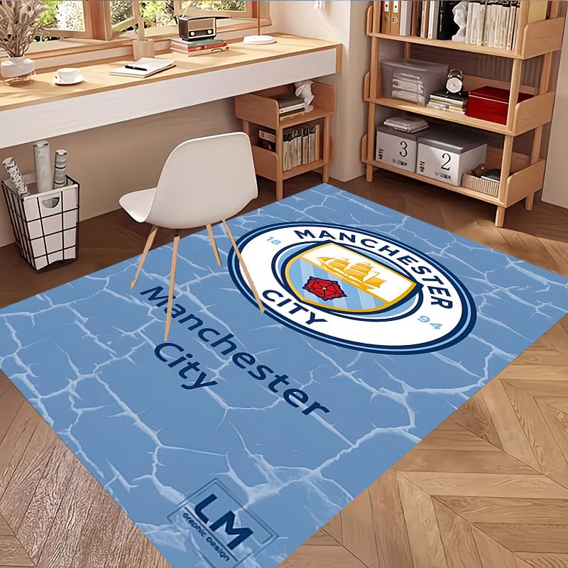 Manchester Football FC Print Rug, Washable Floor Carpet, For Entryway Dorm Laundry Room Office Study, Home Decor Birthday Christmas Gift