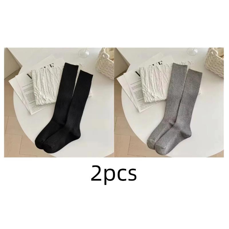 Women Cashmere Long Socks Stockings Autumn Winter Thick Warm Knee High Socks Japanese Solid Color Knitted Socks Stockings